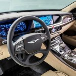 The interior of the Genesis G90 is handsome and plush.