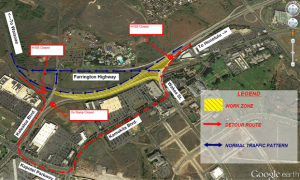Department of Transportation | Nightly closure of the eastbound H-1 Freeway for the Kapolei Interchange Complex, Phase 2 project