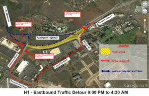 Department of Transportation | Nightly closure of eastbound H-1 Freeway for the Kapolei Interchange project scheduled to begin Sunday, March 4