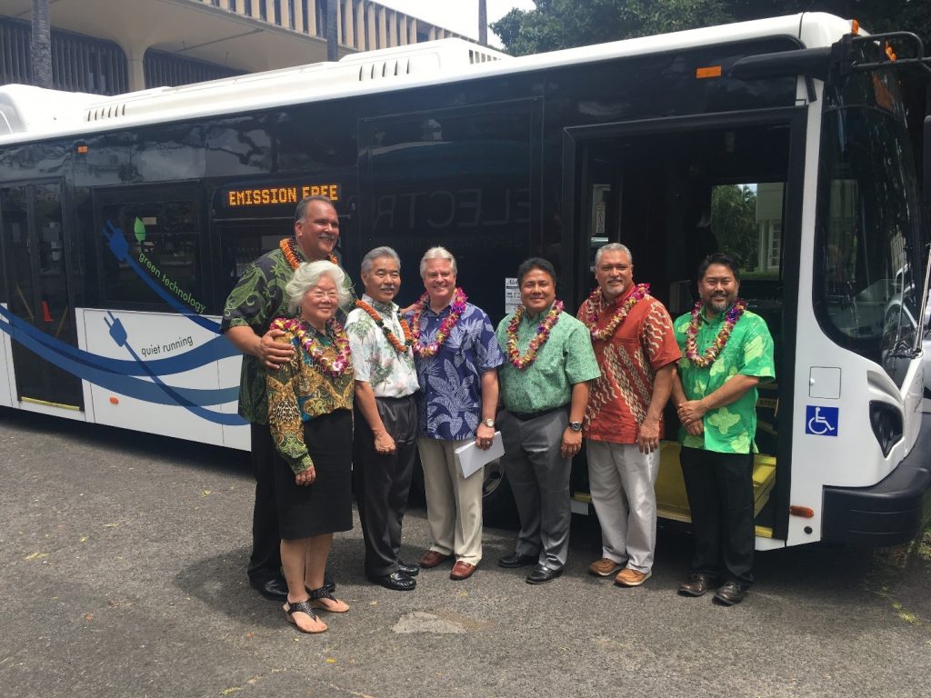 Department of Transportation | Electric bus demonstration showcases sustainable ground transportation future for Hawaii
