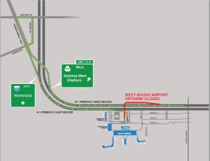 Department of Transportation | Westbound H-1 Freeway Airport offramp (Exit 16) closed for sign replacement project at the Daniel K. Inouye International Airport