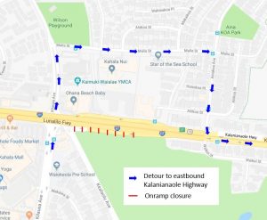 Department of Transportation | Lane and ramp closures on eastbound Kalanianaole Highway continue Sunday night, June 17