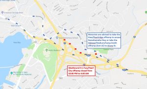 Department of Transportation | Westbound H-1 Freeway/Pearl City onramp from H-201 Moanalua Freeway closed overnight From Feb. 5