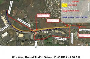 Department of Transportation | Closure of the westbound H-1 Freeway for the Kapolei Interchange project scheduled July 15