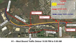 Department of Transportation | Nightly closures of the H-1 Freeway scheduled for the Kapolei Interchange project on Sunday, Oct. 14 through Friday, Oct. 19