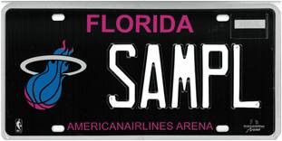 Miami Heat License Plate