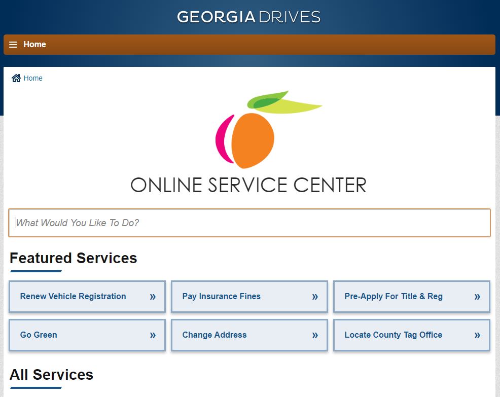 Georgia Motor Vehicle Division Announces New Online Services Portal is Up and Running