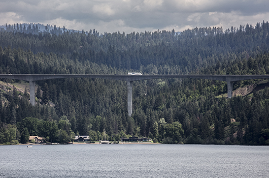 Reduced lanes over Veterans Memorial Bridge near CDA expected for the next month