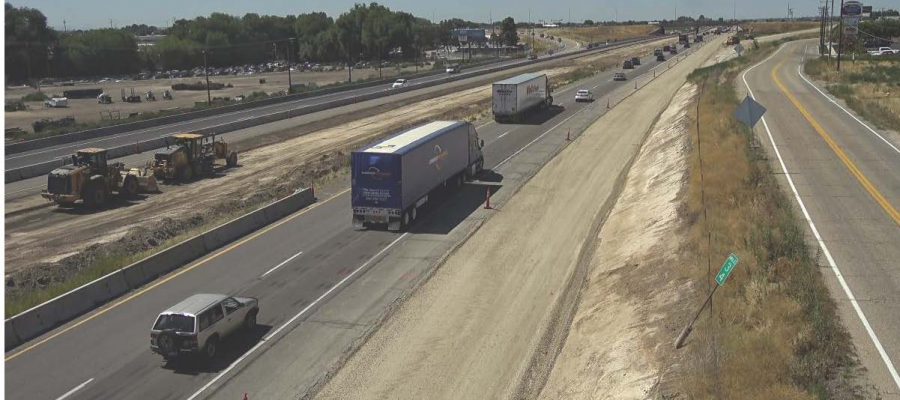 I-84 looking west towards exit 33 in Nampa