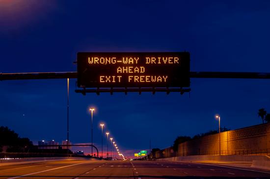Wrong-way-DMS