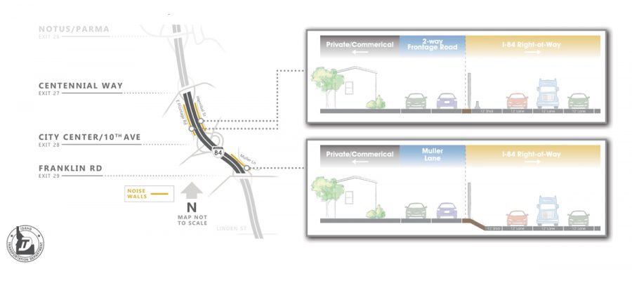 Property owners approve three of four proposed noise walls near I-84 expansion project in Canyon County