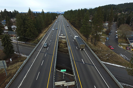 I-90 where it crosses over Pennsylvania Avenue in CDA