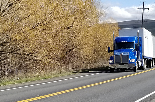 Photo of a truck on US-95 near Lapwai