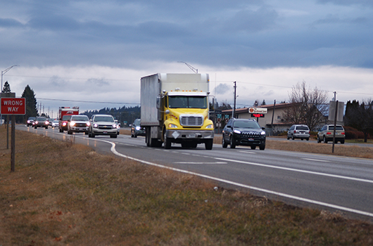 Photo of traffic on US-95 near Dakota Avenue in CDA