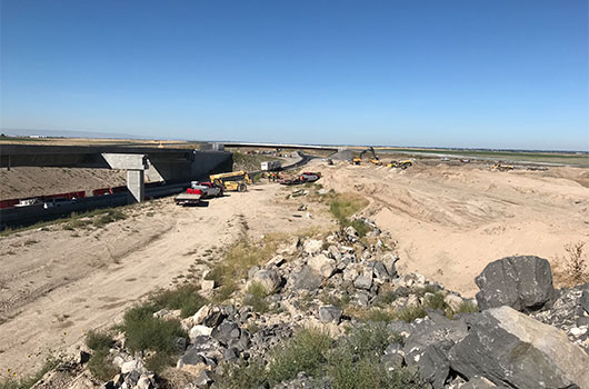 Image of construction on the Salt Lake Interchange project