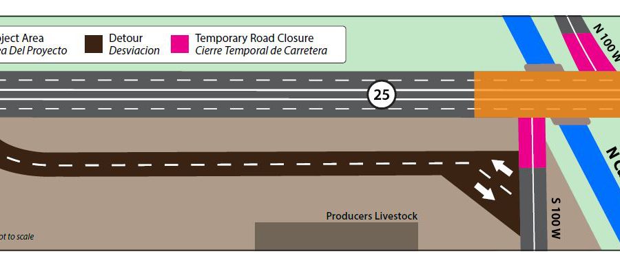 Graphic of N Canal project road closures