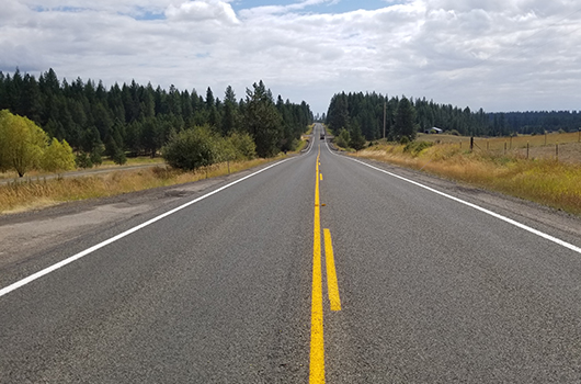 Centerline photo of ID-9 south of Harvard