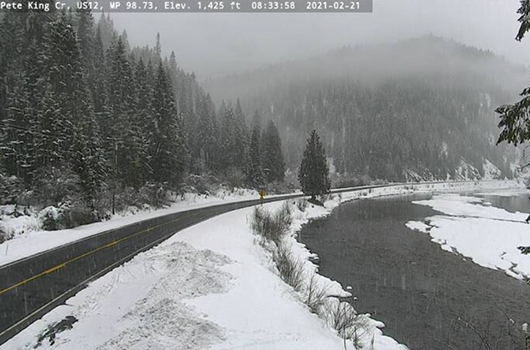 Section of US-12 east of Kooskia to close at 4 p.m. PT today due to avalanche hazard