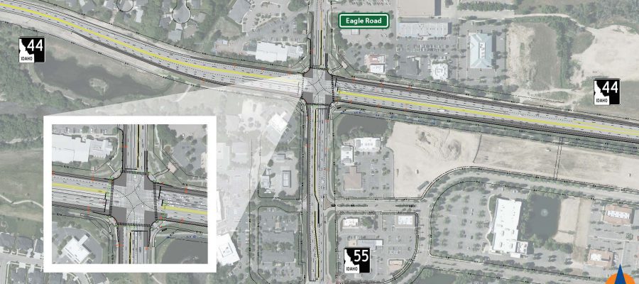 conventional intersection design for eagle road and idaho highway 44