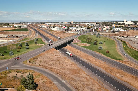 View of Interstate 84 near Jerome, Idaho.