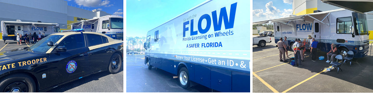 Flow bus helping after hurricane ian