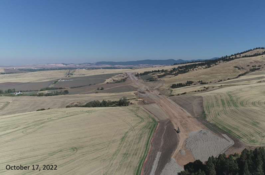 Drone Shot of Construction from Oct. 17th, 2022