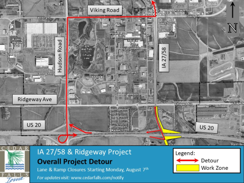 Detour Map - IA 27 58  Ridgeway Project