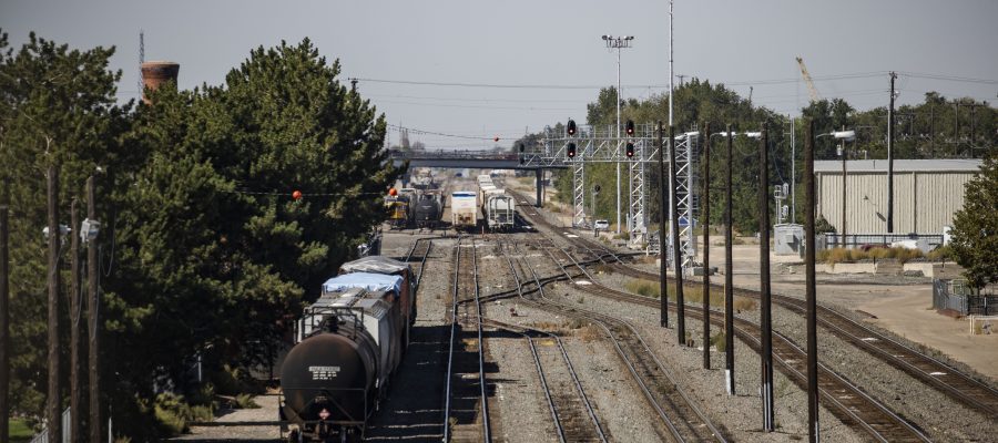 Railroad tracks in Nampa